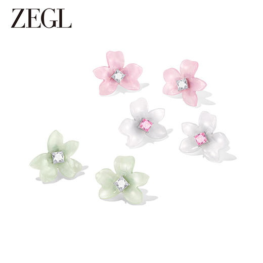 ZEGL设计师花花耳妆盘系列花朵耳环女轻奢高级感爆款耳钉夏日耳饰 商品图5