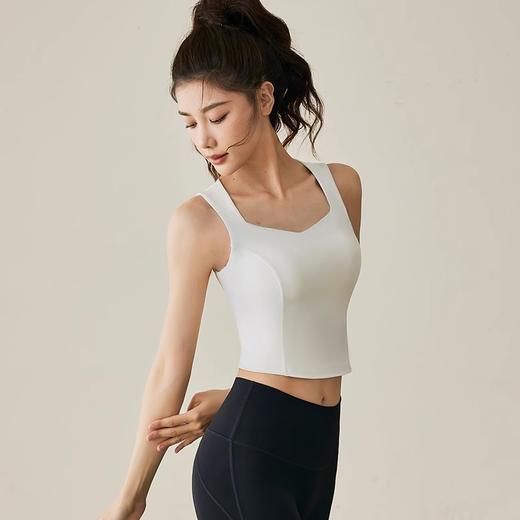 跃牌【倚窗听雨】系列 抗菌一体式瑜伽背心女裸感美背固定杯运动内衣DA61 商品图1