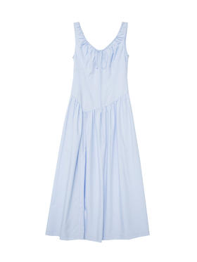 抽绳收腰背心连衣裙