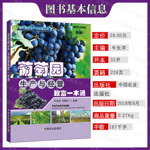 葡萄园生产与经营致富一本通【官方正版，可开发票，下单时留开票信息和电子邮箱】 商品图1