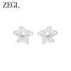 ZEGL设计师东方花影系列人造珍珠耳钉女轻奢高级感耳环大气耳饰品 商品缩略图4
