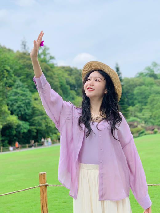 【百图lulu定制】【天丝防晒衬衫】  天丝防晒长袖衬衫 商品图7