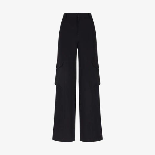 GCDS 女士带徽标内带棉质休闲裤 黑色 A1OW2903TA499 商品图0