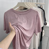 【轻薄柔软莱赛尔天丝短袖t恤】夏季宽松温柔纯色圆领清凉面膜上衣  商品缩略图5