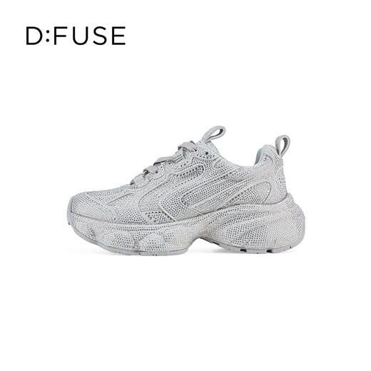 D:FUSE迪芙斯2024年秋季新款爆闪满钻厚底休闲老爹鞋运动鞋DF43112374 商品图4