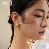 ZEGL设计师东方花影系列独特耳钉女轻奢高级感耳环大气气质耳饰品 商品缩略图3