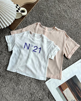 现货 THS 7.3-尾货童装-不退换 21度家 logo印花T恤 2色 CH057