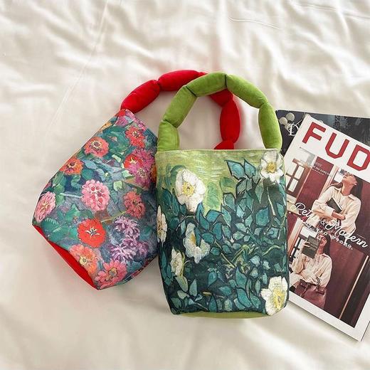 【今日特价】夏天包包帆布包手提包包女手提包高颜值充棉带水桶包 商品图3