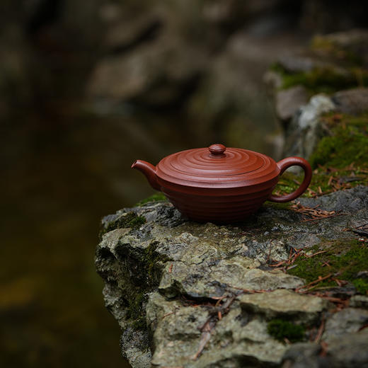 龙德堂陶艺 汤宣武制《风生水起·金波》原矿大红袍 180cc 库存请咨询客服 商品图1