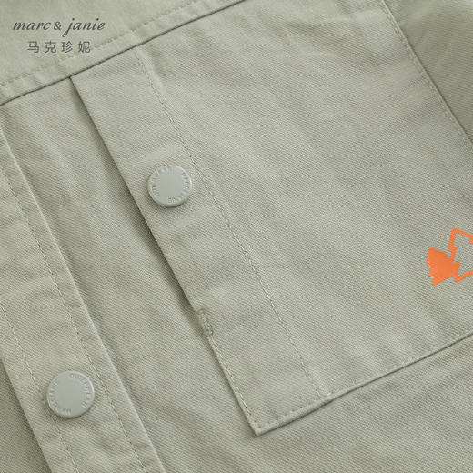 马克珍妮男童城市户外翻领外套 儿童纯棉衬衫上衣春装新款240019 商品图4