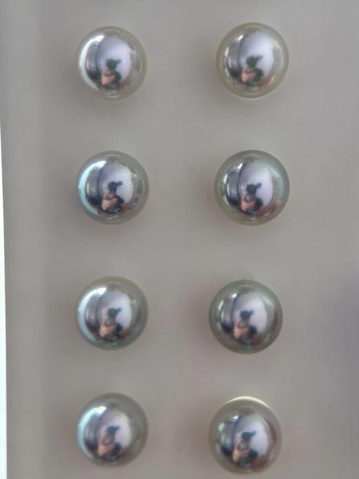 【618私藏专场】JULEEJULEE茱俪 6.5-7mmAkoya银灰蓝色晕珍珠耳钉 商品图1