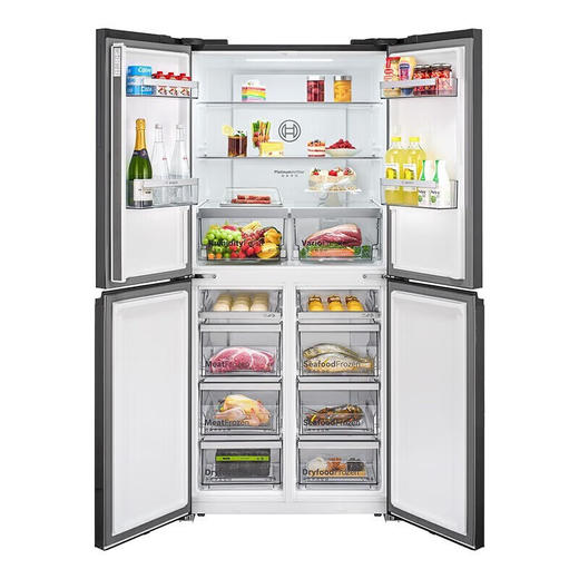 博世（BOSCH）550L大容量风冷无霜十字对开门变频冰箱铂金净风节能一级能效 微缝嵌入式 K6C82EA98C 商品图3