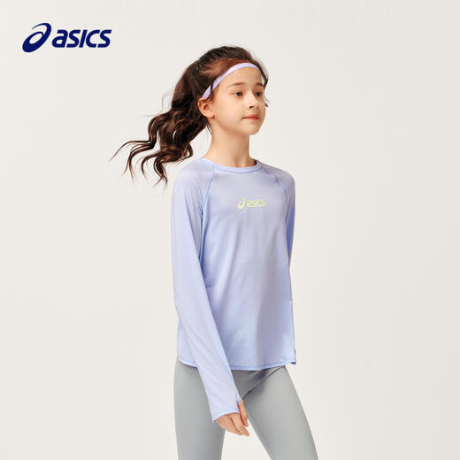 ASICS/亚瑟士童装2024年秋季新款中大童百搭休闲长袖运动速干T恤 商品图0