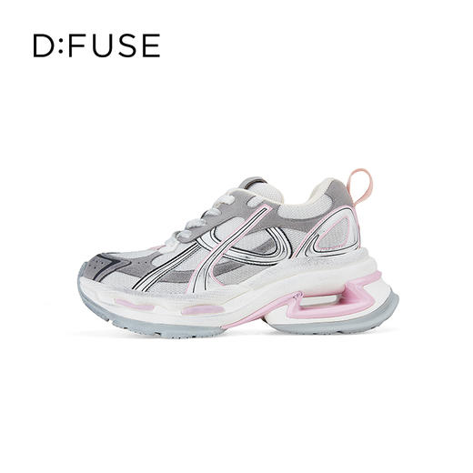 D:FUSE迪芙斯秋季新款厚底增高水钻老爹鞋休闲运动鞋DF43112381 商品图9