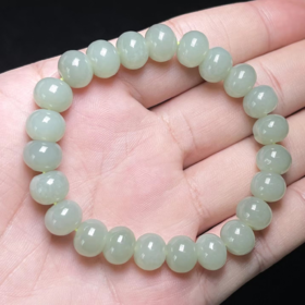 和田玉手串-玉美人菲菲HZ/和田玉手串约8*10mm
