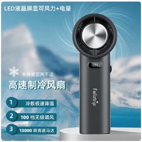 Feliztrip斐利斯 高速冰敷降温手持风扇3600mah大电池无极变速带数显 TR-STM829