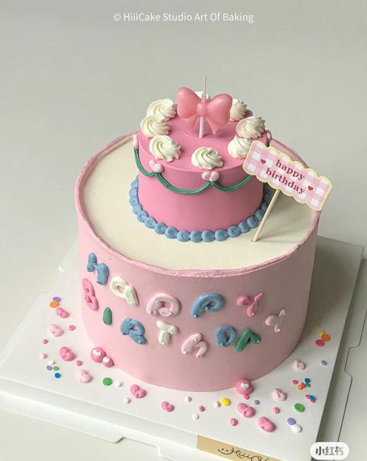 【臻品系列】---【蝴蝶结蜡烛小蛋糕】图中插排随机 商品图0