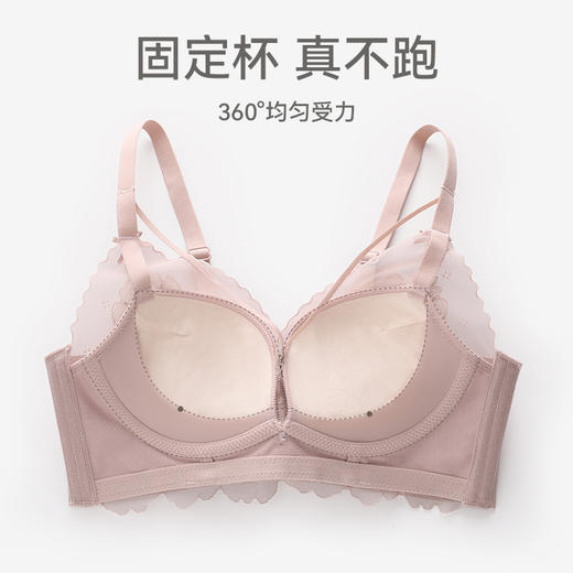芬腾文胸女性感蕾丝薄款小胸聚拢无钢圈防下垂上托收副乳少女内衣 商品图1