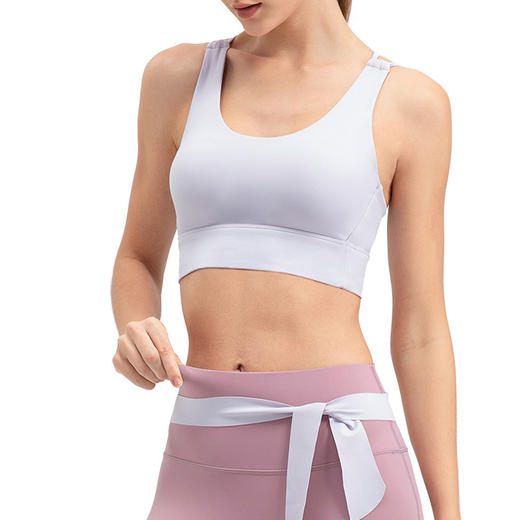 跃牌【欲动春风】系列 一体式瑜伽文胸女防震聚拢运动背心透气裸感跑步健身内衣22751 商品图4