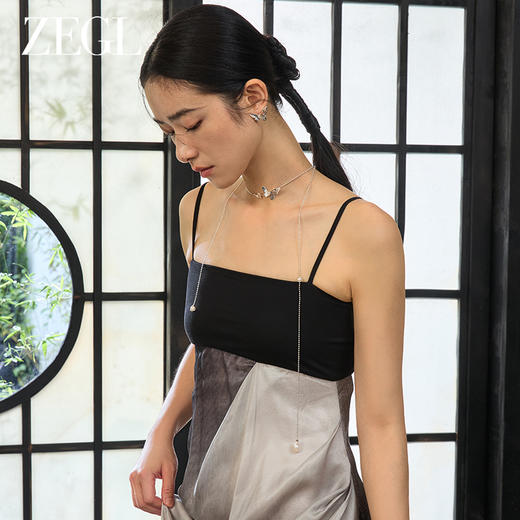 ZEGL设计师东方花影系列蝴蝶项链女款2024新款国风新中式配饰 商品图3