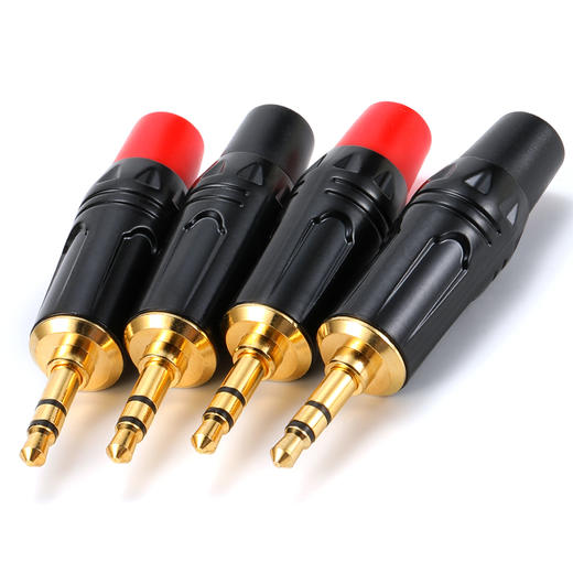 爆款★热销【经典款】纯铜镀金3.5mm立体声耳机插头专业定制小三芯3节3.5双声道音箱线音频接头车载AUX线DIY焊接弯头3.5mm耳机立体声音频插头小三芯AUX线端子电脑麦克风调音台音箱输出接线头 商品图7