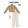 COCO ZONE莱塞尔天丝+棉条纹衬衫翻领长袖衬衣23C19179 商品缩略图3