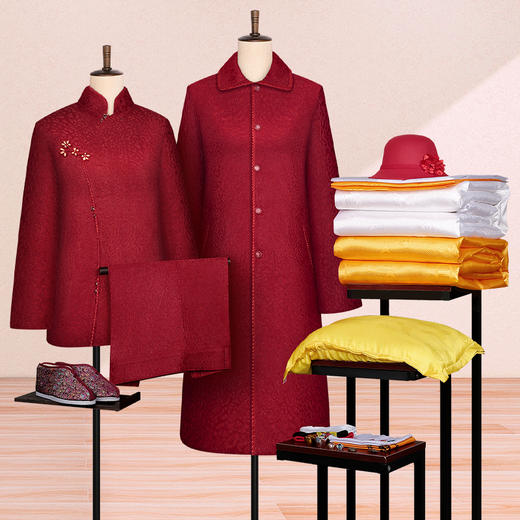 天福-梅花纹枣红-女现代装 商品图4