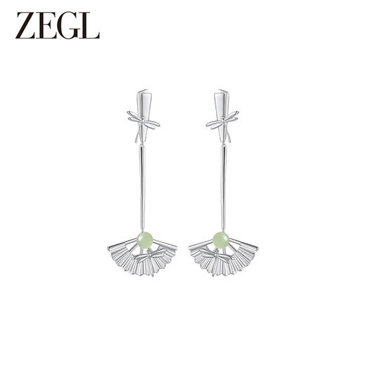 ZEGL设计师风影声声系列蜻蜓耳环女配旗袍耳坠新中式耳钉气质耳饰 商品图4