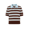 【严选】伊芙丽仿羊绒棉POLO领条纹撞色针织衫女2024秋装新款外穿上衣1F7930831 商品缩略图4
