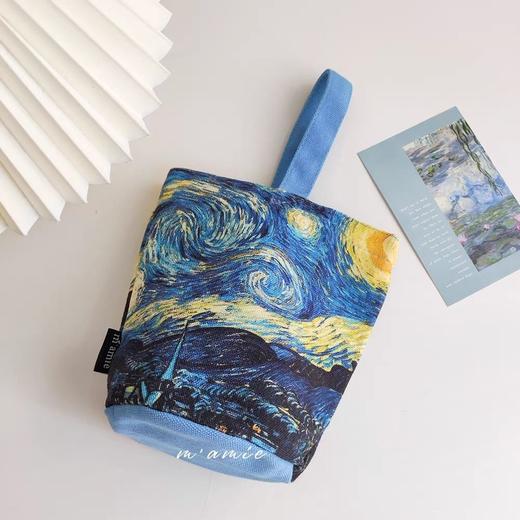 梵高绘画水桶包随身小手提包妈咪包外出手拎包上班便当包 商品图2