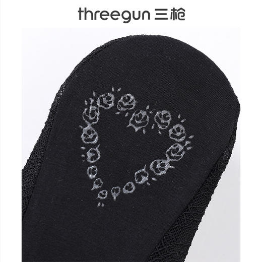 Threegun三枪 莫兰迪色轻薄蕾丝隐形袜(1双装)-91260Z031 商品图7