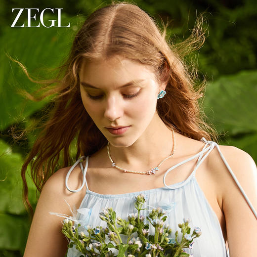 ZEGL设计师花漫迹系列人造珍珠项链女款2024新款轻奢小众夏天配饰 商品图2