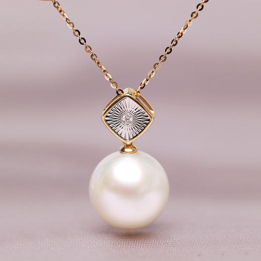 美裕 金18K淡水珍珠链牌11-12mm  108307W 商品图3