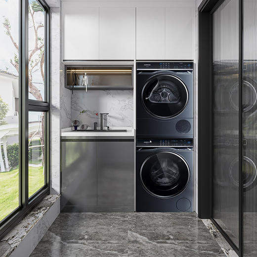 西门子（SIEMENS）洗烘套装10公斤变频滚筒洗衣机超氧空气洗全自动家用10公斤干衣机热泵烘干机 WG54C5C10W+WQ56C3C10W 商品图1