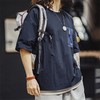 马登工装山系户外T恤拉链口袋拼接撞色夏季男士防水透气薄款圆领短袖 商品缩略图4