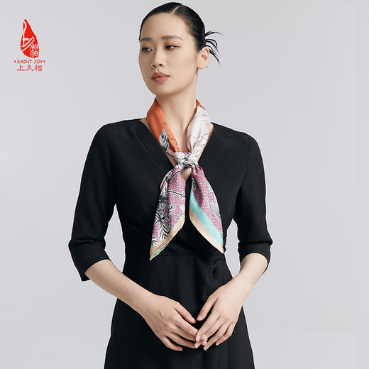 SAINTJOY/上久楷真丝方巾 双面印花真丝方巾  丽芙岭山 FJS24026 商品图1