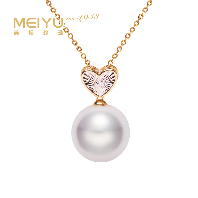 美裕 金18K淡水珍珠链牌11-12mm 108310W