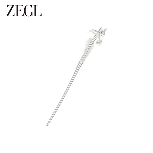 ZEGL设计师东方花影花朵发簪子新中式古风女高级感人造珍珠中国风 商品图3