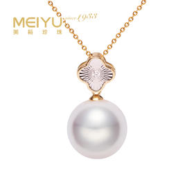 美裕 金18K淡水珍珠链牌11-12mm 108308W