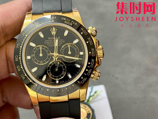 ROLEX劳力士 宇宙计型迪通拿系列 黄金黑盘 男士腕表 商品图0