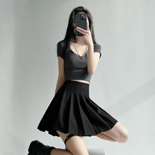 【带来赞到爆的显瘦效果】高腰防走光A字裙 优质面料清凉柔软舒适 含防走光内衬不粘腿内衬设计 不抽丝 不起皱 不掉色 商品图4