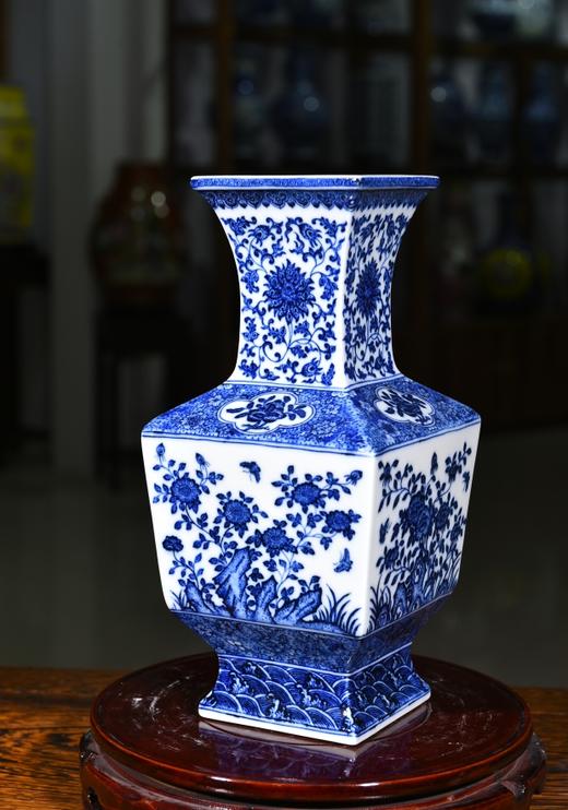 青花花卉四方镶器 商品图0