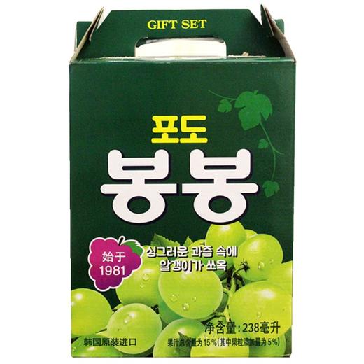 海太葡萄果汁饮料(238mlx12)해태 포도봉봉[企业] 商品图0