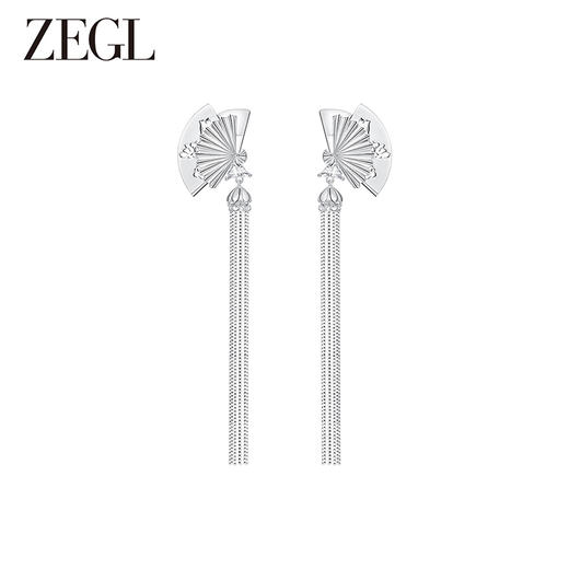 ZEGL设计师风影声声系列流苏耳环女新款爆款新中式耳钉气质耳饰品 商品图3