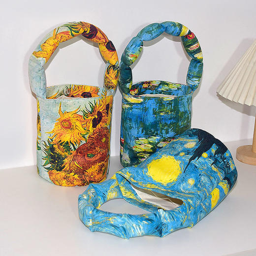 【今日特价】夏天包包帆布包手提包包女手提包高颜值充棉带水桶包 商品图4