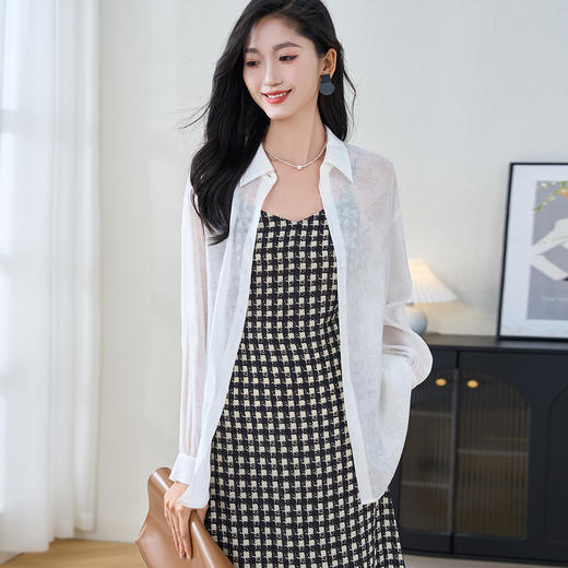 米思阳2026春季新款时尚宽松衬衫休闲百搭透气Polo领上衣女3115 商品图2