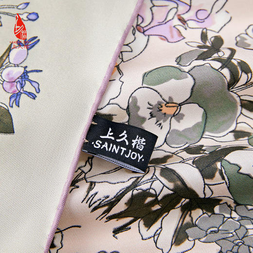 SAINTJOY/上久楷真丝方巾 双面印花真丝方巾  繁花集 FJS24028 商品图12