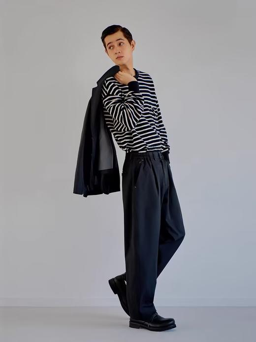 Evistub/E-3CCK04/抗皱防水微锥日系四季百搭通勤休闲西裤 商品图1