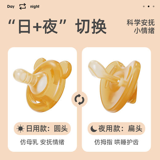 【世喜同款 日用+夜用】安配婴儿安抚奶嘴宝宝3到6个月1岁以上安睡型睡觉神器防胀气硅胶 商品图1