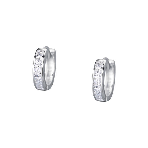 【跃然】S999银足银超闪方锆耳饰【YXS-E2981】 商品图4